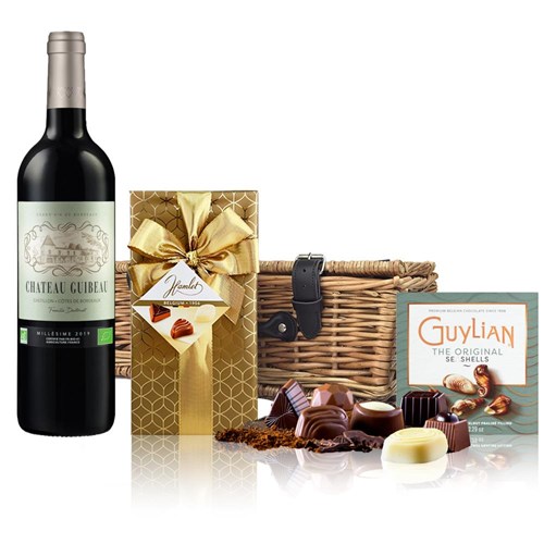 Chateau Guibeau Bordeaux Wine 75cl Red Wine And Chocolates Hamper